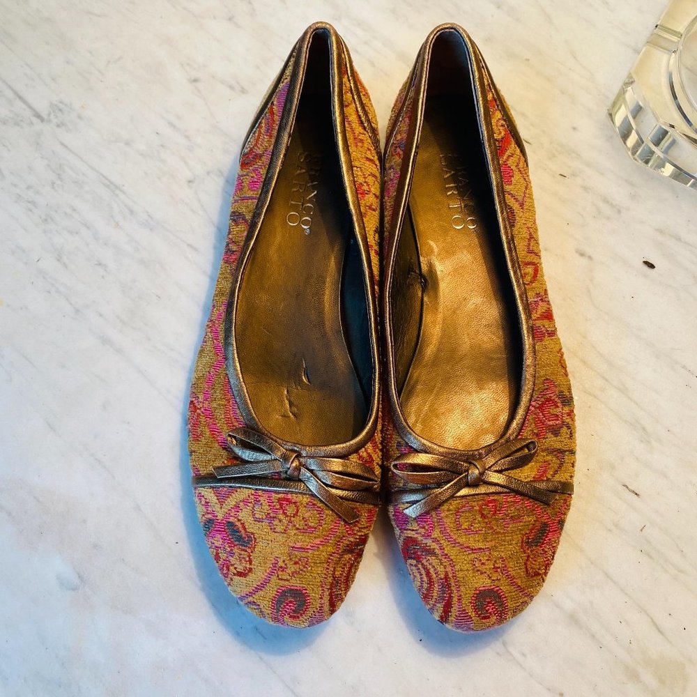 Franco Sarto Womens Tapestry Ballet Flats 8M‎